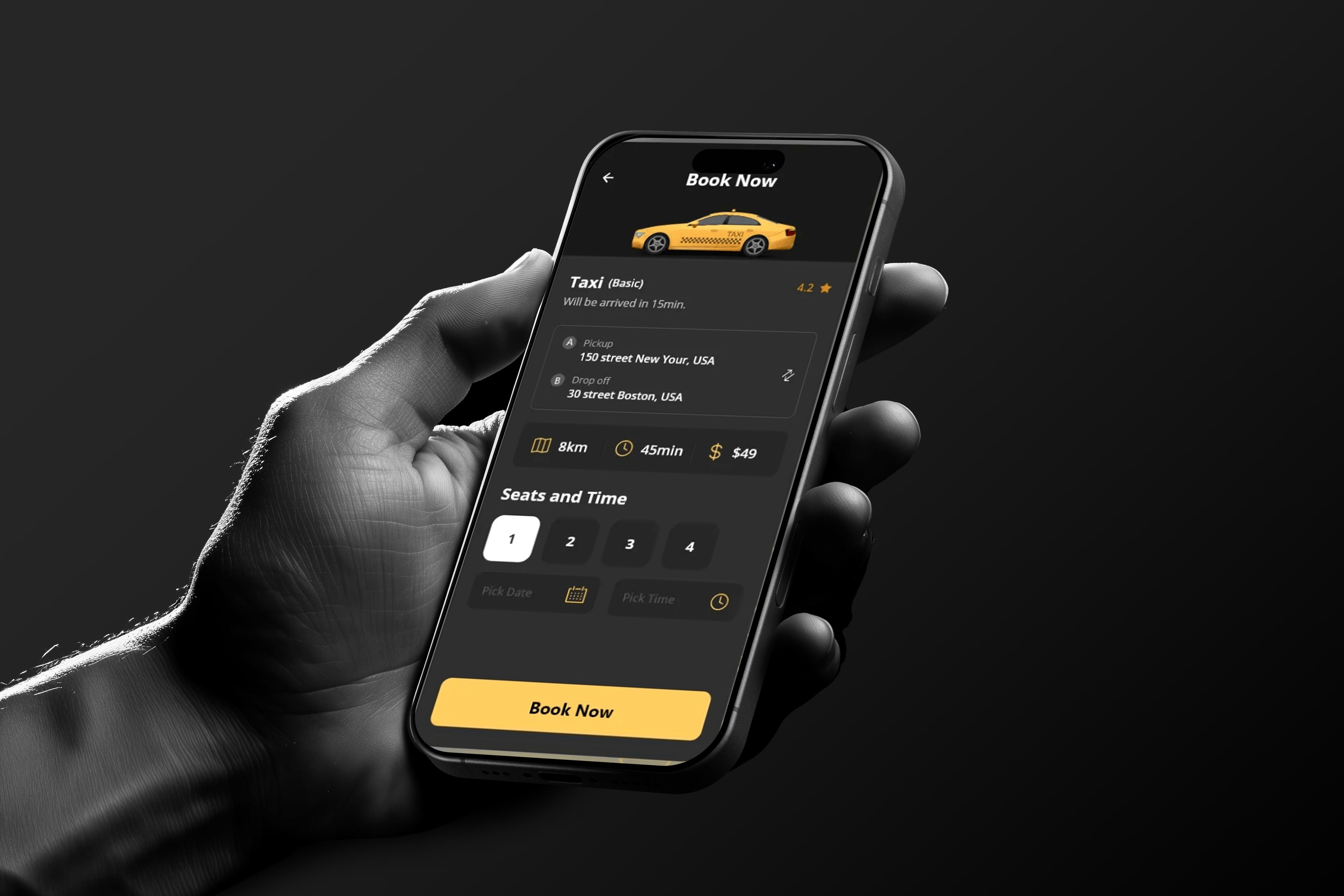 Seamless Cab Booking App Experience – Designed for delhi Commuters